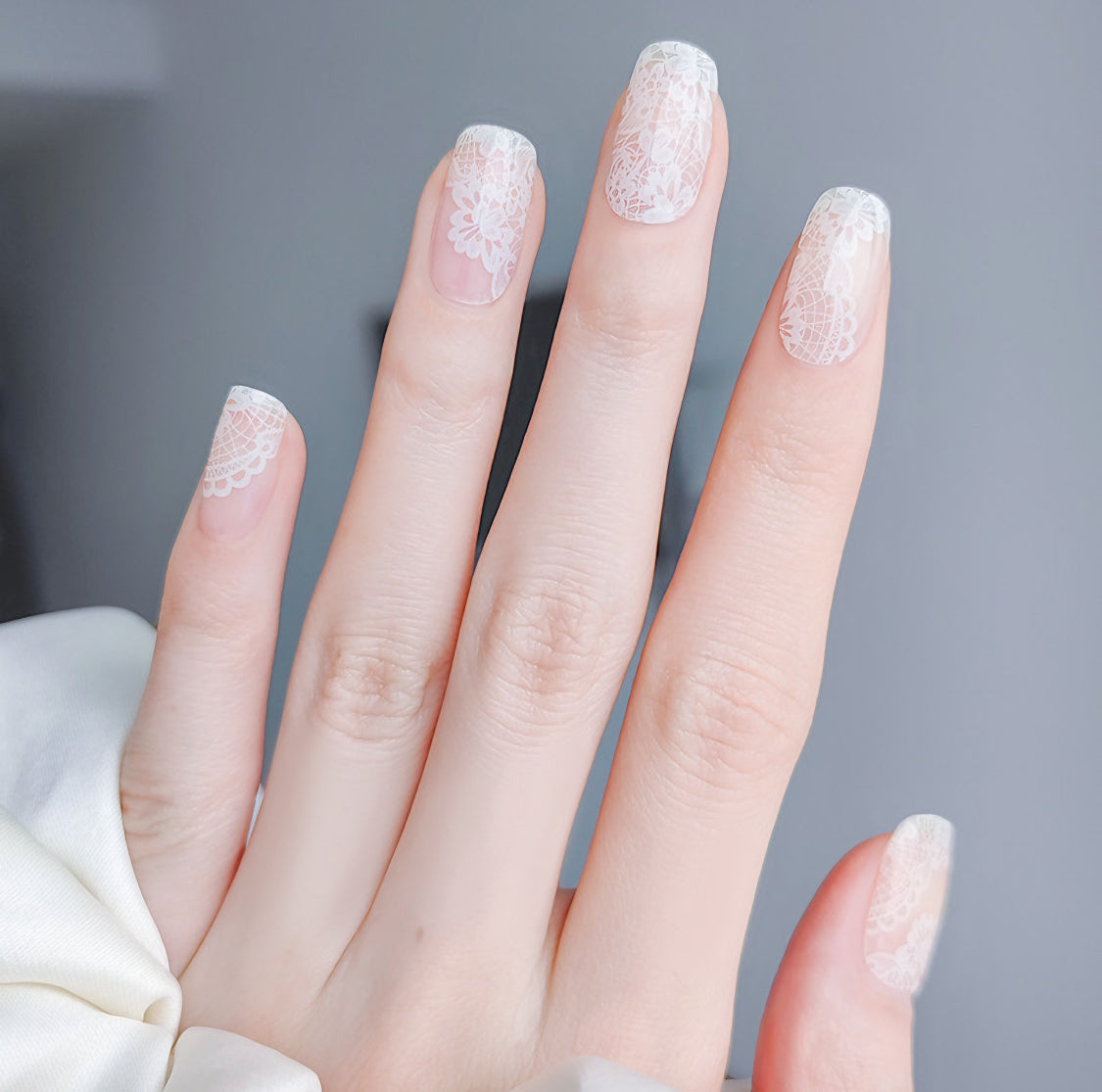Lace Enchantment Semicured Gel Nail Sticker Kit/NG218