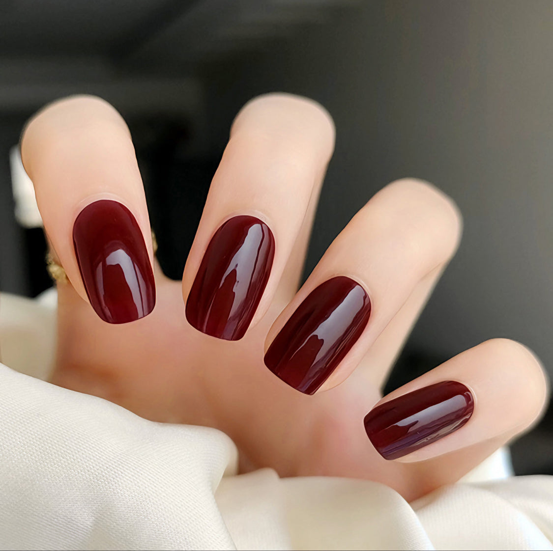 Burgundy Semicured Gel Nail Sticker Kit/NG5