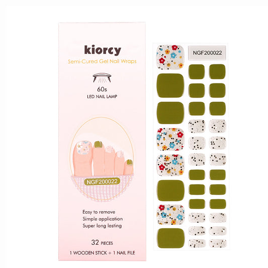 [Pedi/Toes ]  Semicured Gel Nail Sticker Kit/NGF22