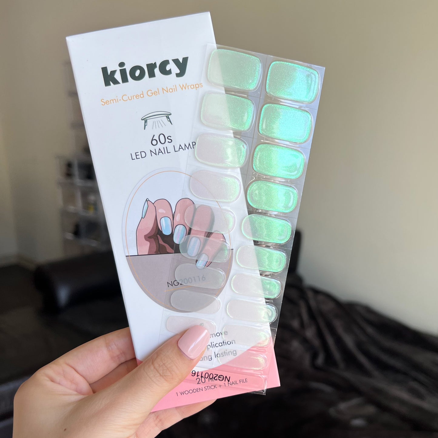 Duochrome Series Semicured Gel Nail Sticker Kit/NG116