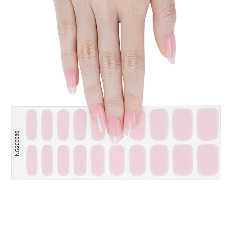 Crystal Pink Semicured Gel Nail Sticker Kit/NG86