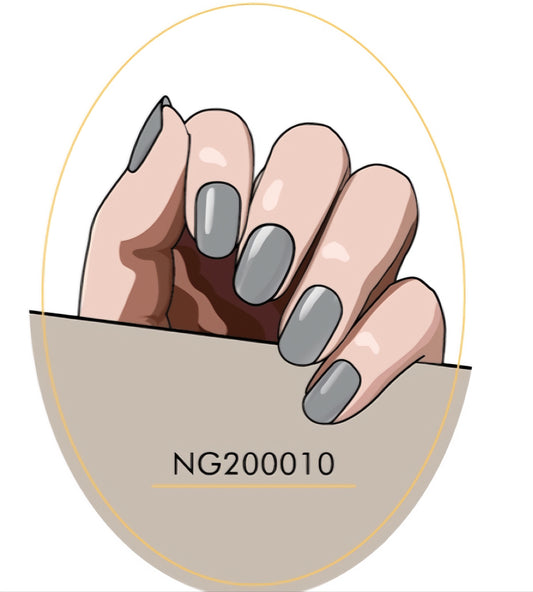 Premium grey Semicured Gel Nail Sticker Kit/NG10
