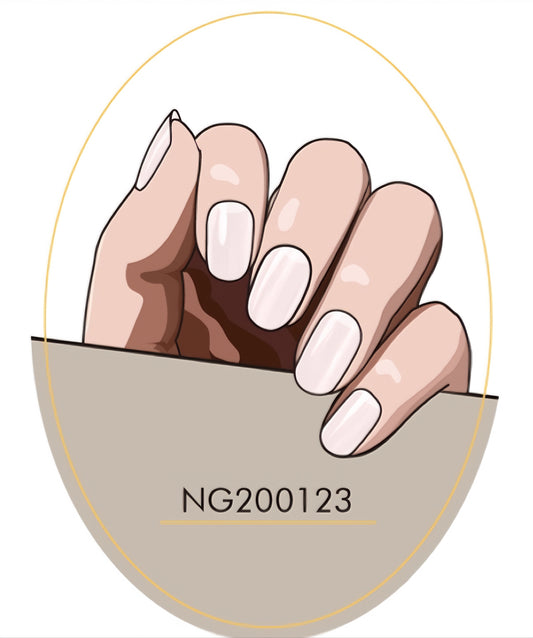 Pink Pearl Shimmer Semicured Gel Nail Sticker Kit/NG123