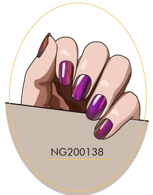 Duochrome Series Semicured Gel Nail Sticker Kit/NG138