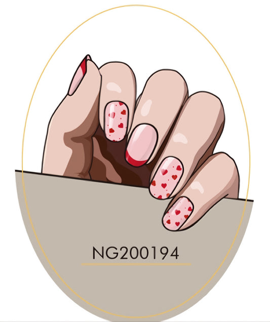 Festive Party Semicured Gel Nail Sticker Kit/NG194