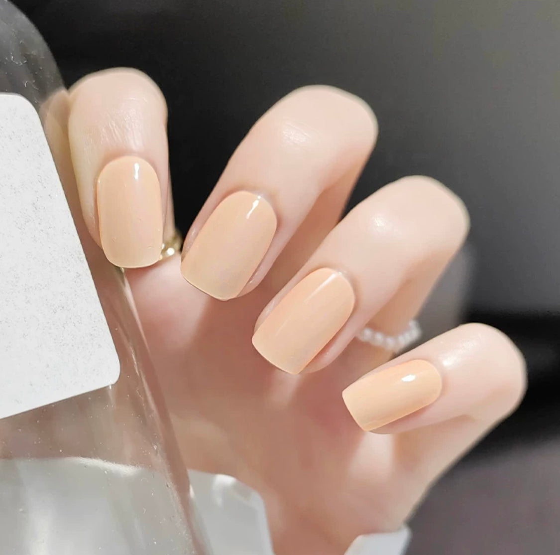 Beige Semicured Gel Nail Sticker Kit/NG27