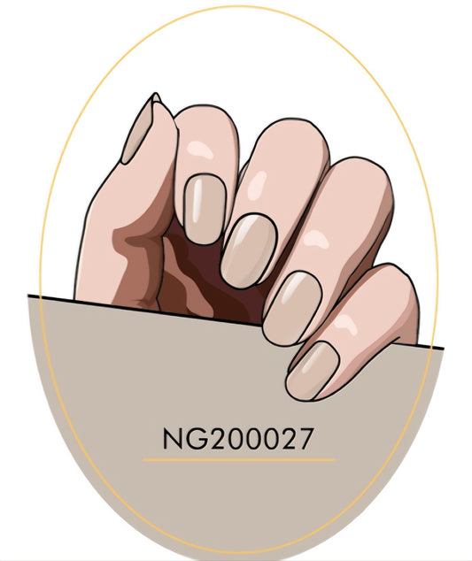 Beige Semicured Gel Nail Sticker Kit/NG27