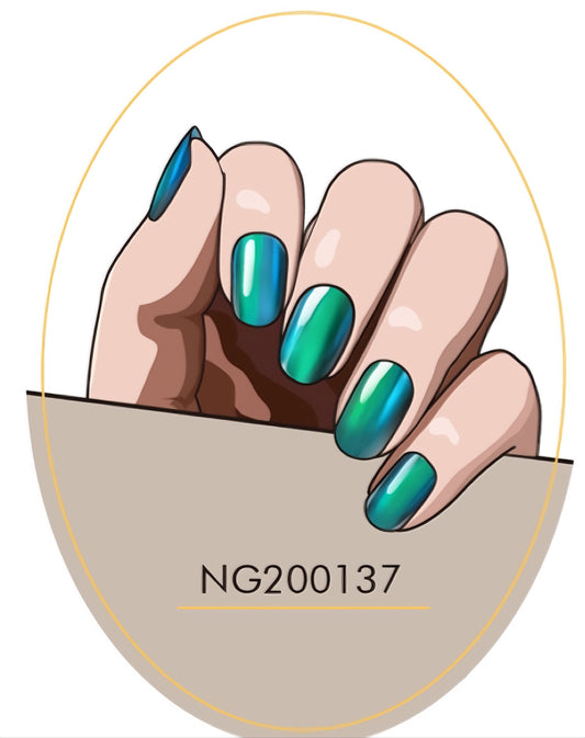Duochrome Series  Semicured Gel Nail Sticker Kit/NG137