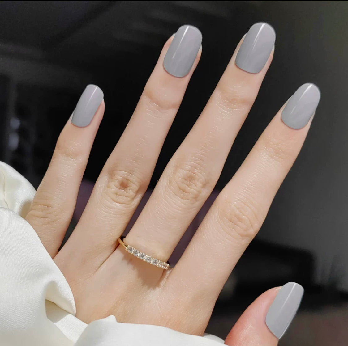 Premium grey Semicured Gel Nail Sticker Kit/NG10