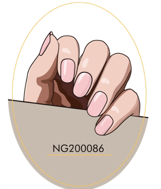 Crystal Pink Semicured Gel Nail Sticker Kit/NG86
