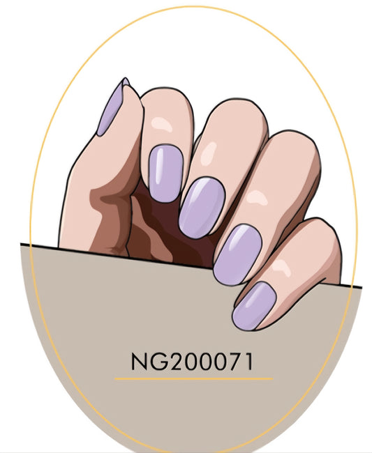 Purple Semicured Gel Nail Sticker Kit/NG71