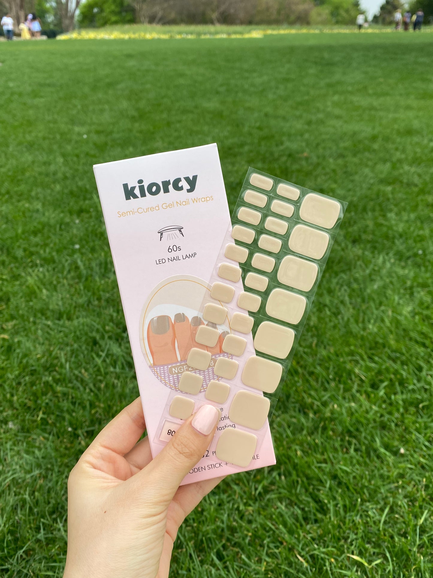 [Pedi/Toes ]  Beige Semicured Gel Nail Sticker Kit/NGF8