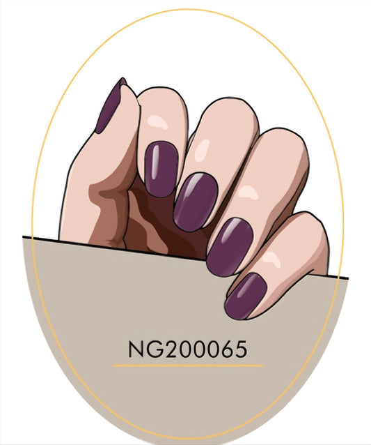 Grape Purple Semicured Gel Nail Sticker Kit/NG65