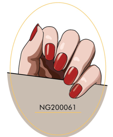 Crimson Semicured Gel Nail Sticker Kit/NG61