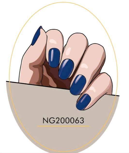 Navy Blue Semicured Gel Nail Sticker Kit/NG63