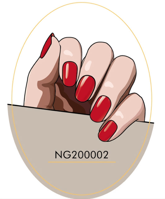 Hight-gloss red Semicured Gel Nail Sticker Kit/NG2