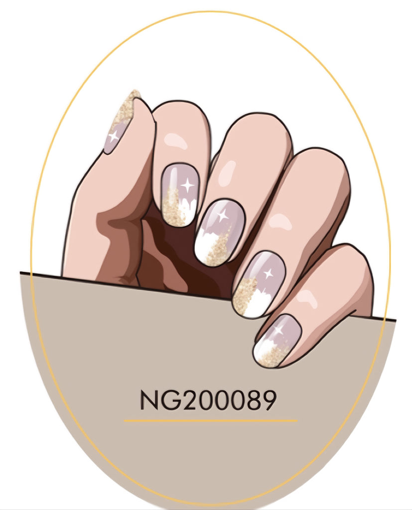 Platinum Style Semicured Gel Nail Sticker Kit/NG89
