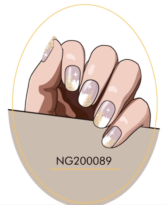 Platinum Style Semicured Gel Nail Sticker Kit/NG89