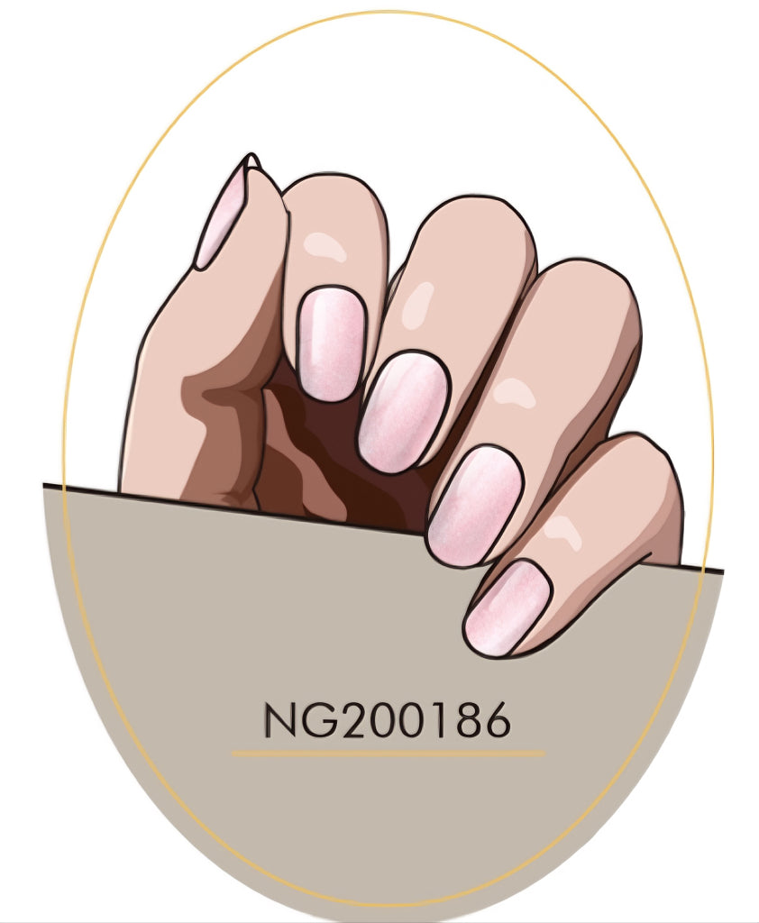 Barbie Pink Pearl Semicured Gel Nail Sticker Kit/NG186