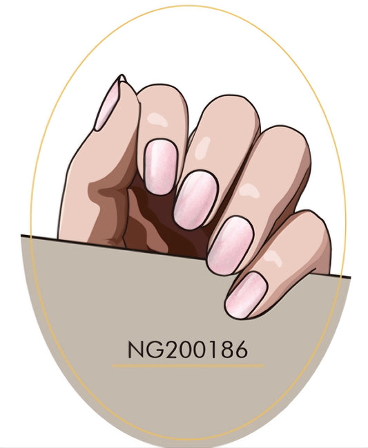 Barbie Pink Pearl Semicured Gel Nail Sticker Kit/NG186